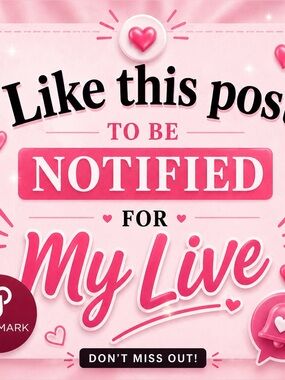 Like this post to be notified of my next live! 🔥
